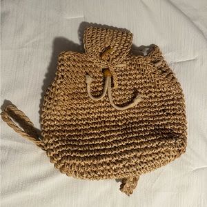 Crochet rope backpack